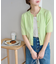 サラモチ衿付き半袖カーディガン《WEB限定カラーあり》