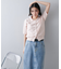 サラモチ衿付き半袖カーディガン《WEB限定カラーあり》