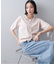 サラモチ衿付き半袖カーディガン《WEB限定カラーあり》