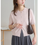 サラモチ衿付き半袖カーディガン《WEB限定カラーあり》