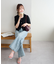 サラモチ衿付き半袖カーディガン《WEB限定カラーあり》