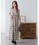 チェックティアードキャミワンピ