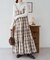 チェックティアードキャミワンピ