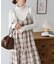 チェックティアードキャミワンピ