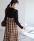 チェックティアードキャミワンピ