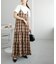 チェックティアードキャミワンピ