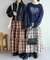 チェックティアードキャミワンピ