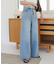 ロープベルトライトデニムワイドパンツ