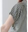 ギンガムギャザー使い半袖シャツ