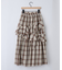 【umm.】チェックフリルスカート