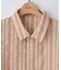 【ユニセックス】ドビーマルチストライプ半袖シャツ