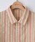 【ユニセックス】ドビーマルチストライプ半袖シャツ