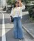 ライトデニムワイドパンツ