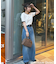 ライトデニムワイドパンツ
