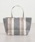 チューブハンドルストライプトートバッグ