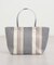 チューブハンドルストライプトートバッグ
