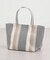チューブハンドルストライプトートバッグ