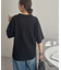 【ユニセックス】リネンタッチハーフジップ半袖ニット