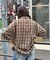 【ユニセックス】オンブレチェックオーバーシャツ