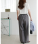 タックストレートパンツ