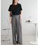 タックストレートパンツ