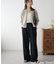タックストレートパンツ
