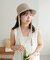 レース編みスリットハット