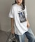 【WEB限定】THROUGH WHISPEREDモノクロフォトビッグ半袖Tシャツ