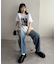 【WEB限定】THROUGH WHISPEREDモノクロフォトビッグ半袖Tシャツ