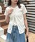 【umm.】小花柄パターンメッシュアンサンブル