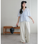 【新色追加/サイズ展開あり/春夏素材】ライトオンス裏毛センタープレスワイドパンツ