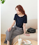 ベロア5分袖Tシャツ