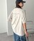 【ユニセックス】スプレー加工コーポレートグラフィックTシャツ