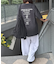 【ユニセックス】スプレー加工コーポレートグラフィックTシャツ