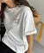 【ユニセックス】ミックスフォントバックグラフィックTシャツ