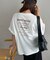 【ユニセックス】ミックスフォントバックグラフィックTシャツ