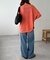 【ユニセックス】ミックスフォントバックグラフィックTシャツ