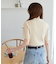 リブ衿付きスキッパープルオーバー