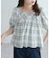 【umm.】チェック袖バルーンブラウス