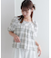 【umm.】チェック袖バルーンブラウス