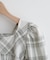 【umm.】チェック袖バルーンブラウス