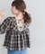 【umm.】チェック袖バルーンブラウス