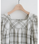 【umm.】チェック袖バルーンブラウス