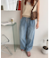 ライトオンスデニムイージーワイドパンツ