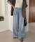 ライトオンスデニムイージーワイドパンツ