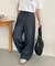 ライトオンスデニムイージーワイドパンツ