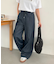 ライトオンスデニムイージーワイドパンツ