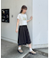 《2サイズ展開!》【umm.】ピンタックレースフレアスカート