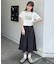 《2サイズ展開!》【umm.】ピンタックレースフレアスカート