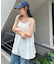 【umm.】肩リボンドット柄キャミチュニック